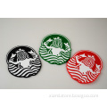 best sale environmental friendly engraved beautiful mermaid pattern soft pvc tea cup coaster